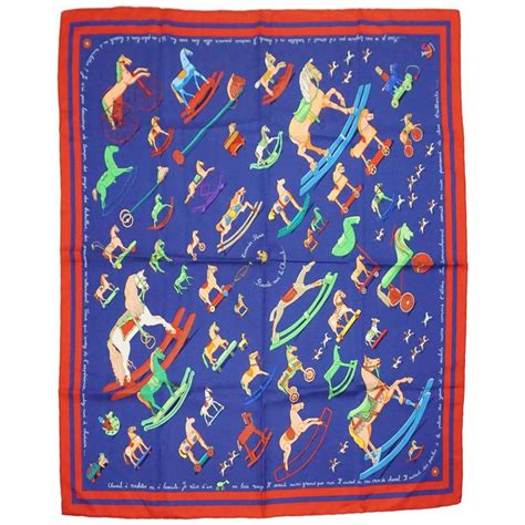 hermes 2007 scarf blue horse evyptian theme|Hermes scarves with horses .